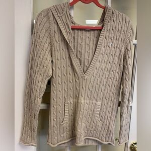 Old Navy Hooded Cable Knit Sweater- Size XL
